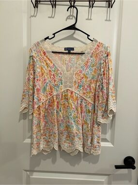 Democracy multi colored blouse